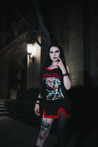 Cannibal Corpse Slit Red Lace Dress