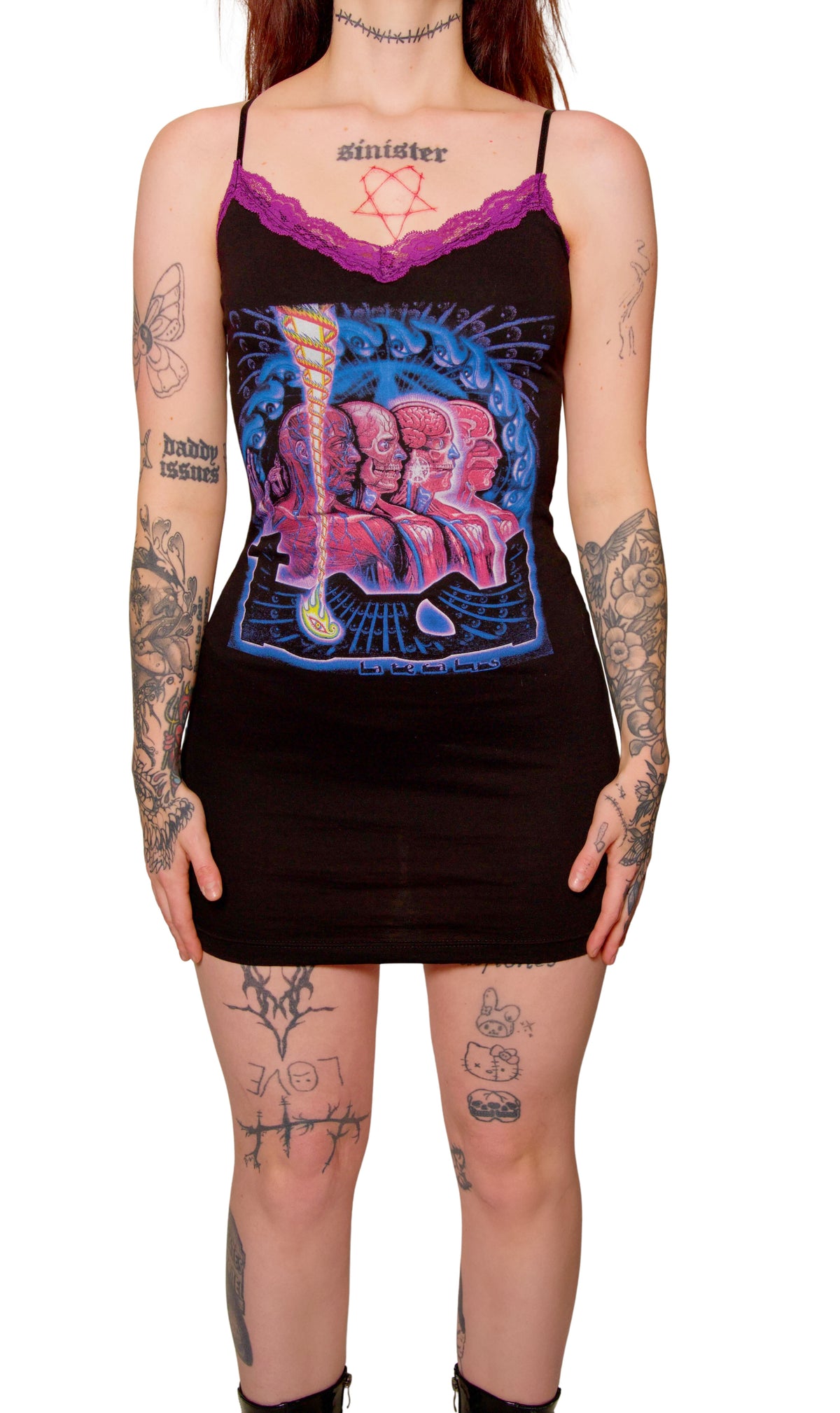 Tool Purple Lace Strap Dress