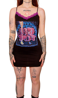 Tool Purple Lace Strap Dress
