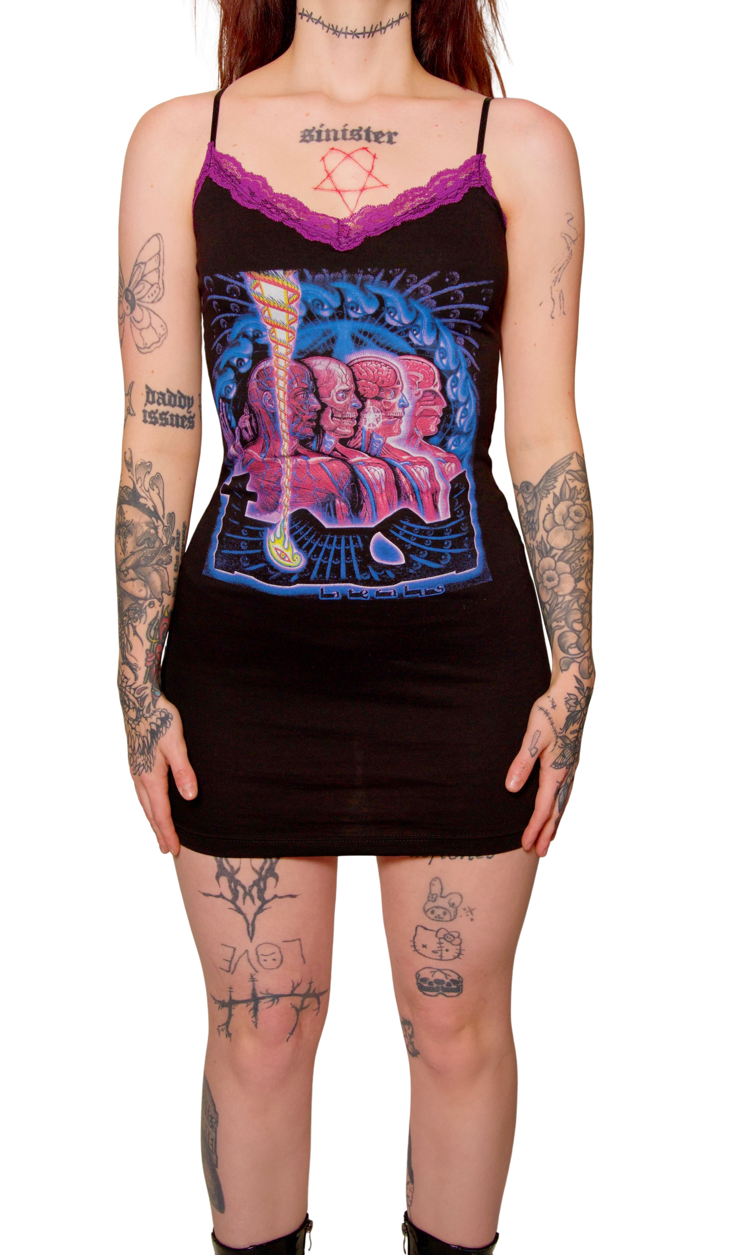Tool Purple Lace Strap Dress