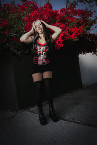ACID BATH Red Lace Strap Dress