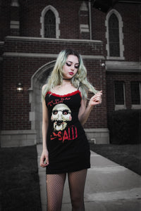 Saw Red Lace Strap Dress