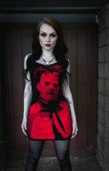 Leatherface Texas Chainsaw Massacre Lace Strap Dress