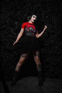 Ghost (Red Sleeves) Baby Doll Dress
