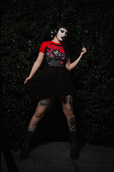 Ghost (Red Sleeves) Baby Doll Dress