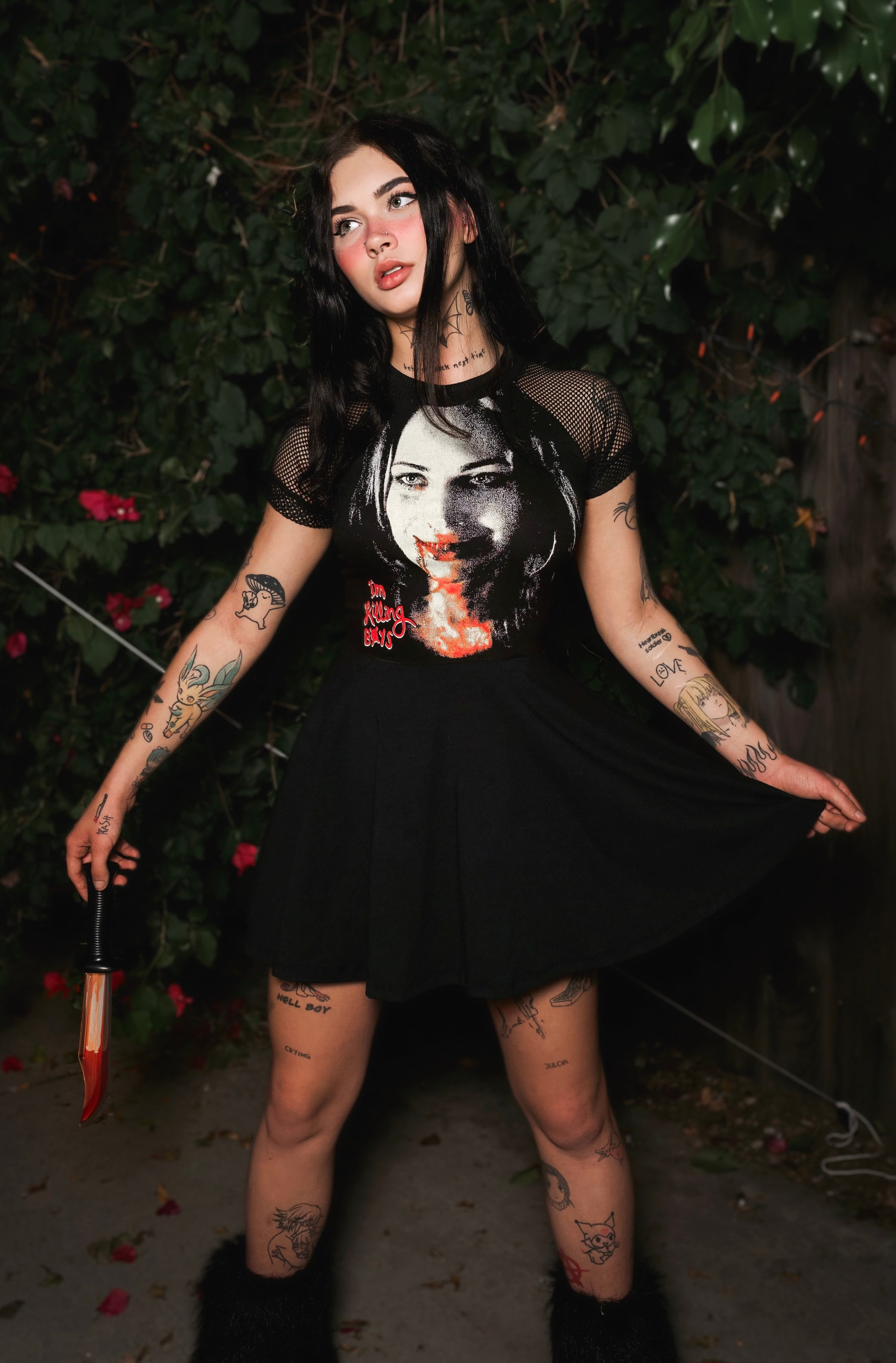 Jennifer's Body Fishnet Baby Doll Dress