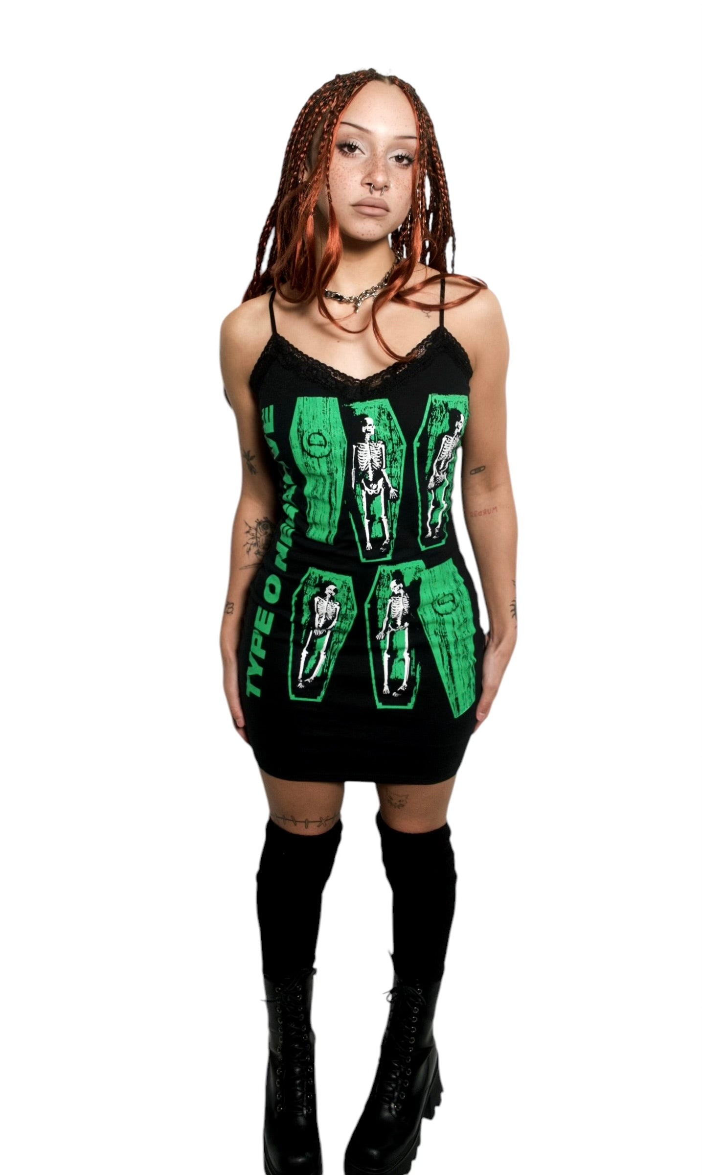 Type O' Negative Lace Strap Dress, L Type O' Negative Lace Strap Dress, L
