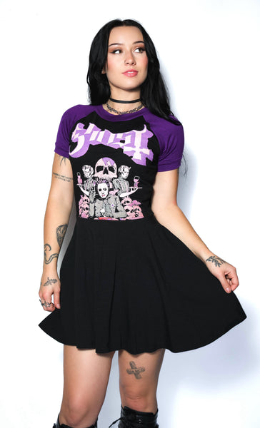 Ghost (Purple Sleeves) Baby Doll Dress