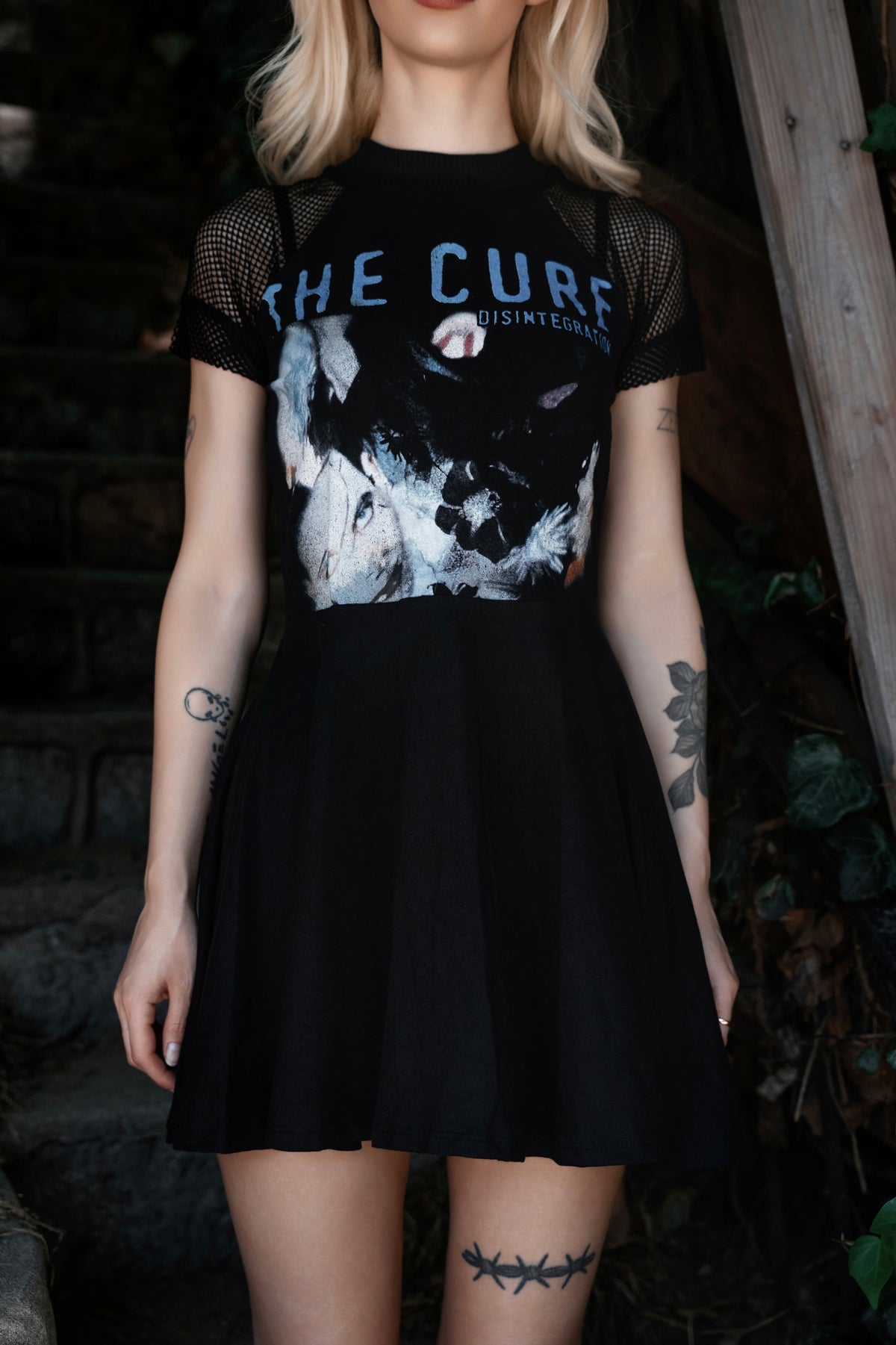 The Cure Fishnet Baby Doll Dress