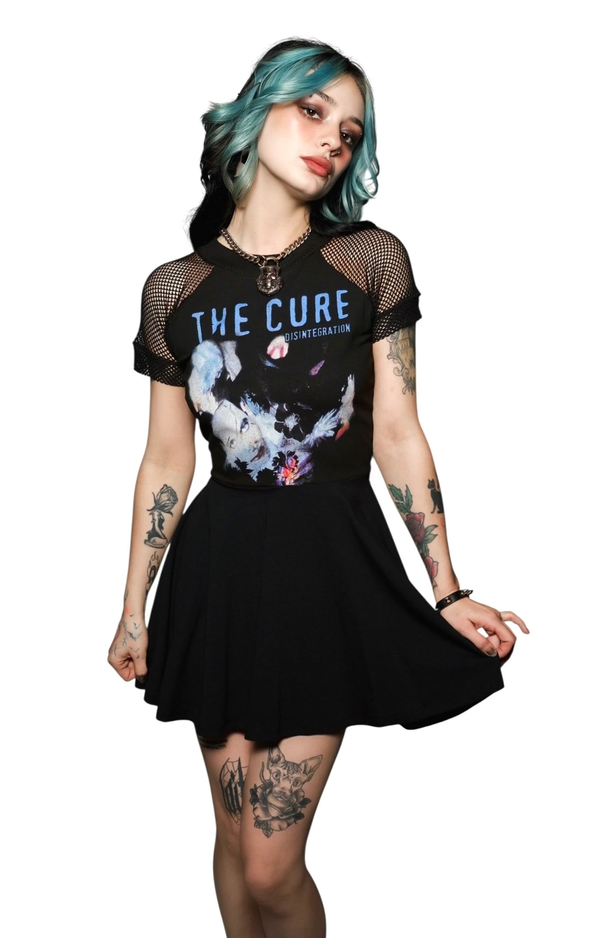 The Cure Fishnet Baby Doll Dress