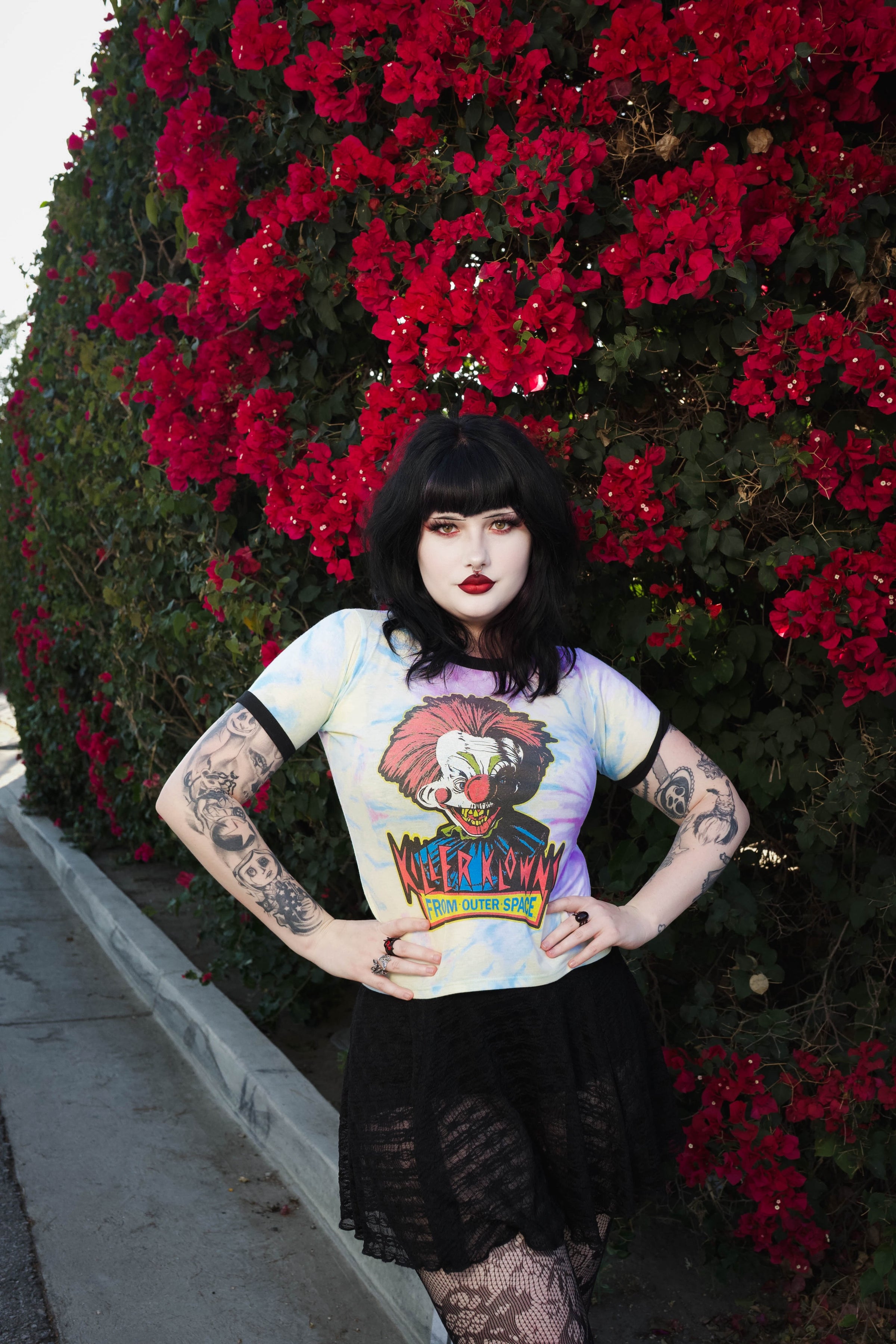Killer Klowns from Outer Space Tie-Dye Ringer Tee