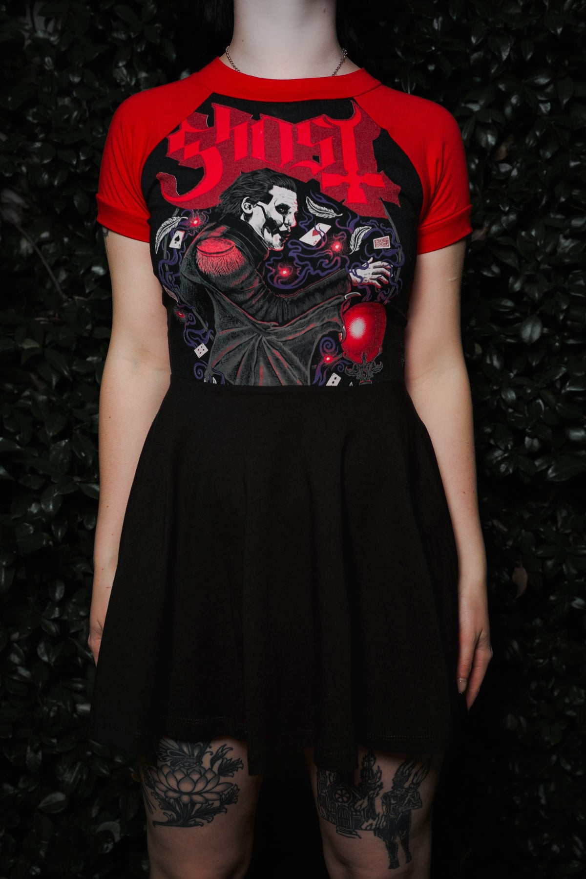 Ghost (Red Sleeves) Baby Doll Dress