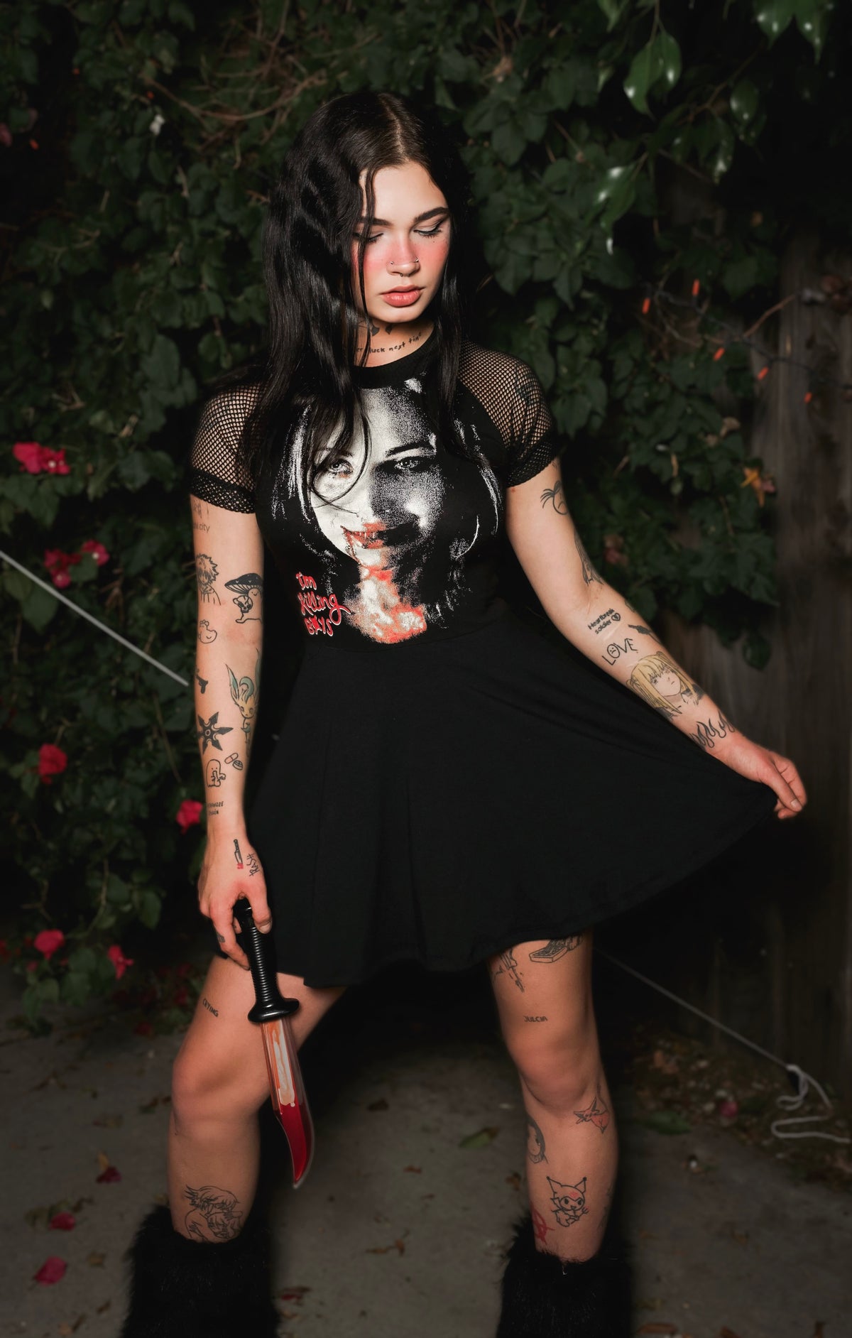 Jennifer's Body Fishnet Baby Doll Dress