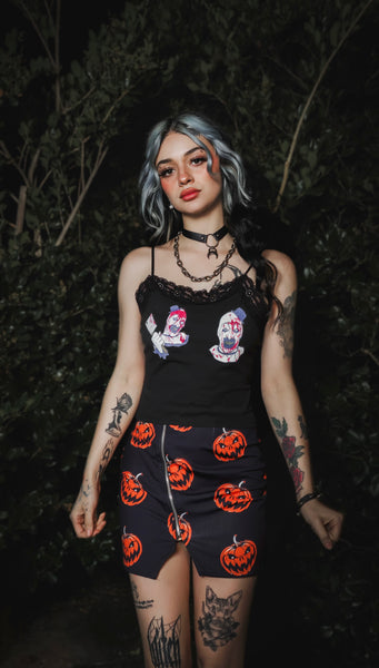 Art Cropped Lace Tank