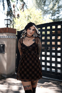 Sweetheart Plaid Mini Dress