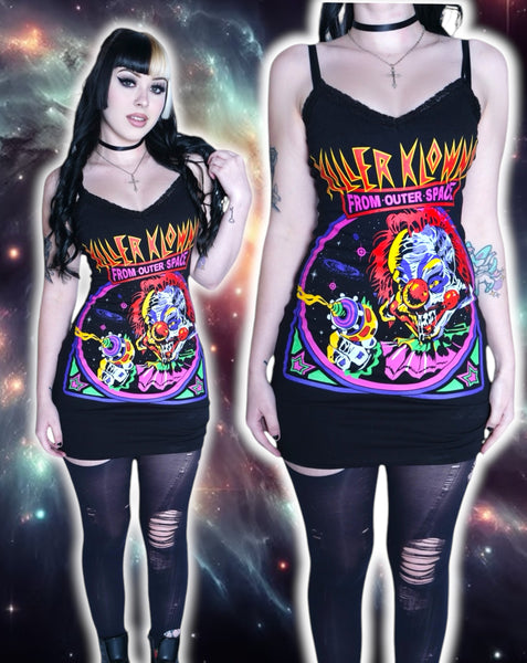 Killer Klowns from Outer Space (Pink) Lace Strap Dress
