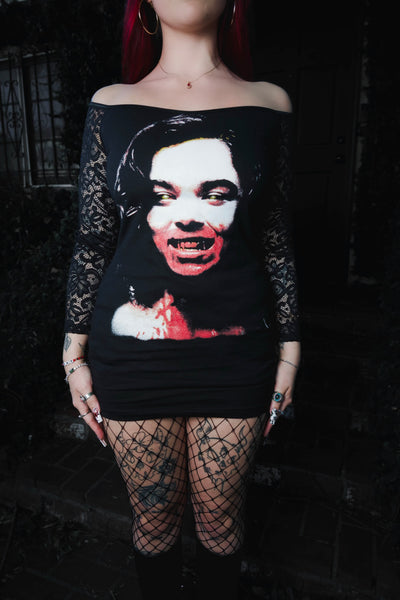 Sinners Off-Shoulder Lace Dress