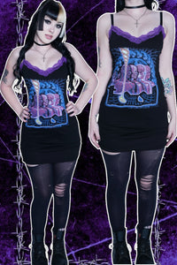 Tool Purple Lace Strap Dress
