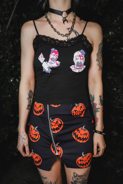 Pumpkins Mini Zip Skirt