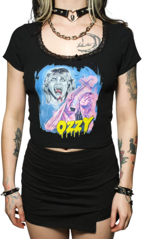 Ozzy Scoop Neck Lace Tee  (Limited edition)