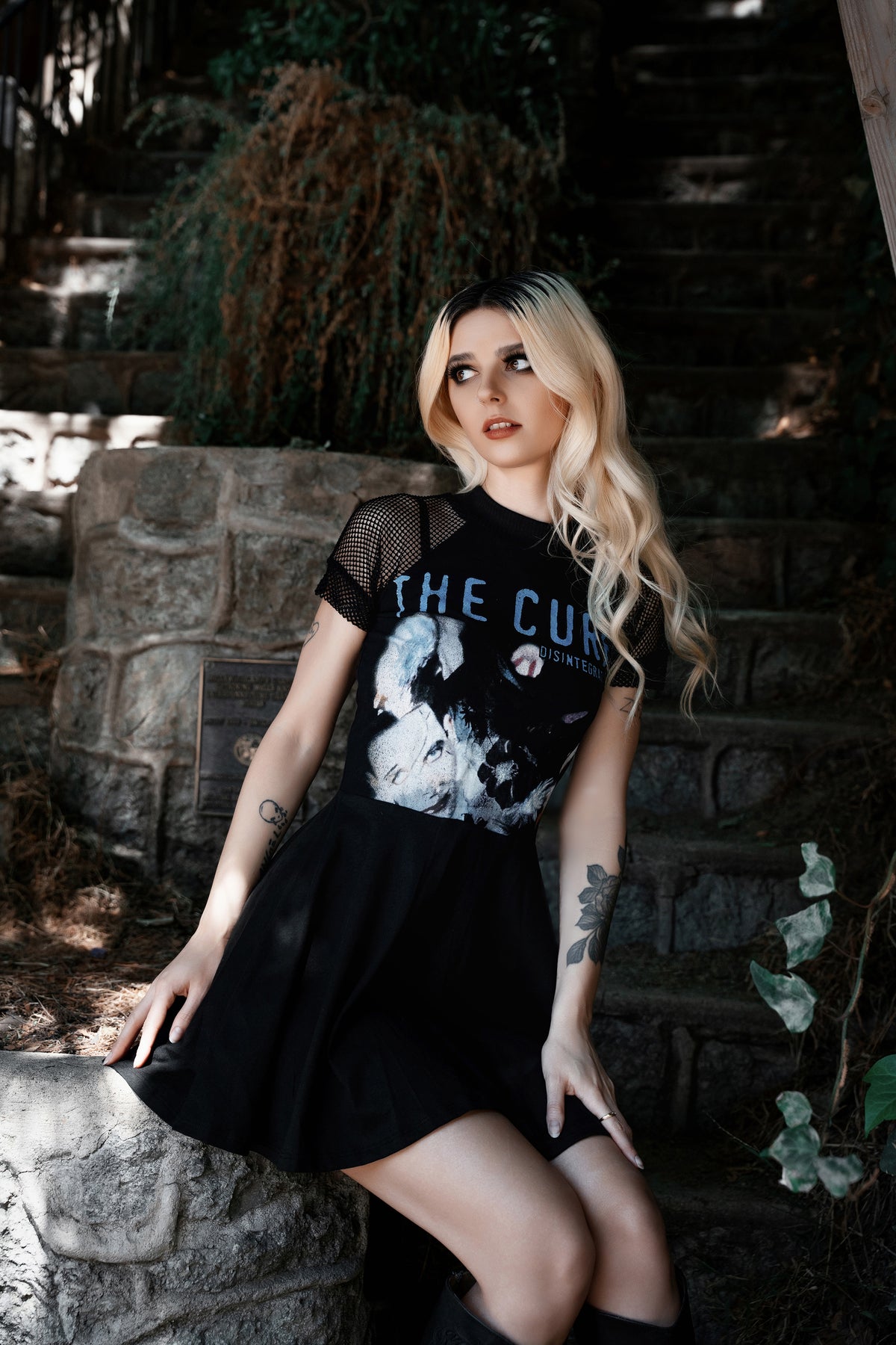 The Cure Fishnet Baby Doll Dress