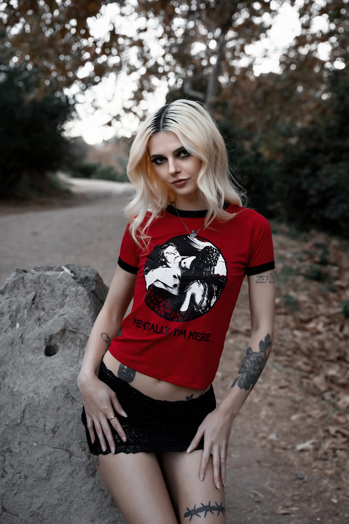 Queen of the Damned Ringer Tee (Red)