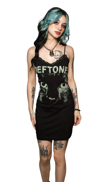 Deftones Lace Strap Dress