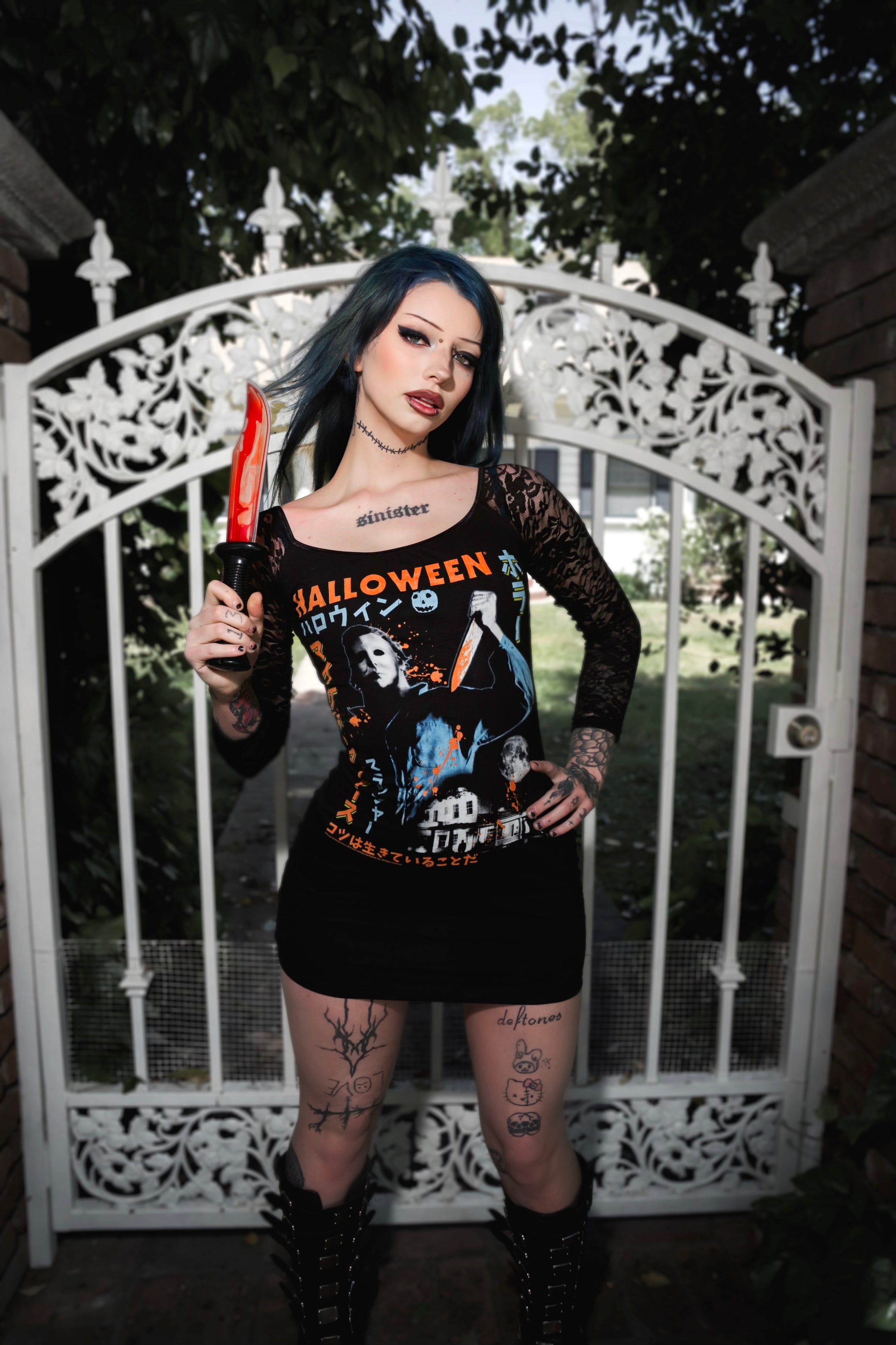 Halloween Off- Shoulder Lace Dress