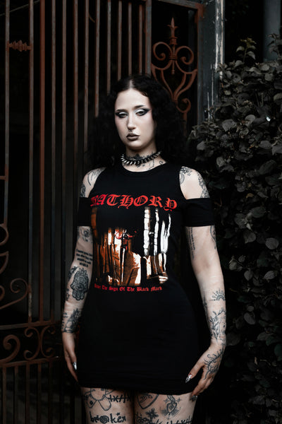 Bathory Shoulder-Cut Dress