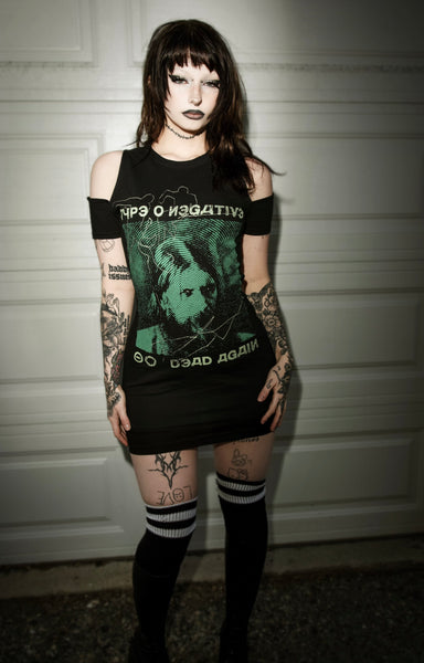 Type O' Negative Shoulder-Cut Dress
