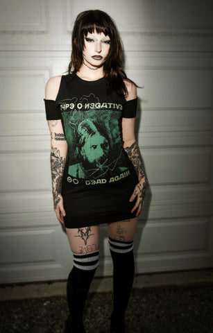 Type O' Negative Shoulder-Cut Dress
