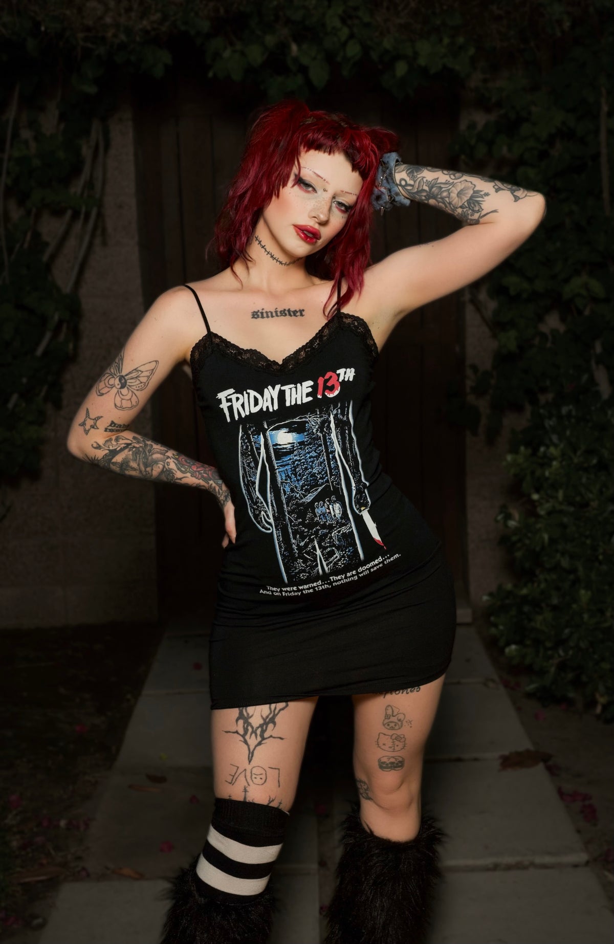 Friday The 13th Lace Strap Dress