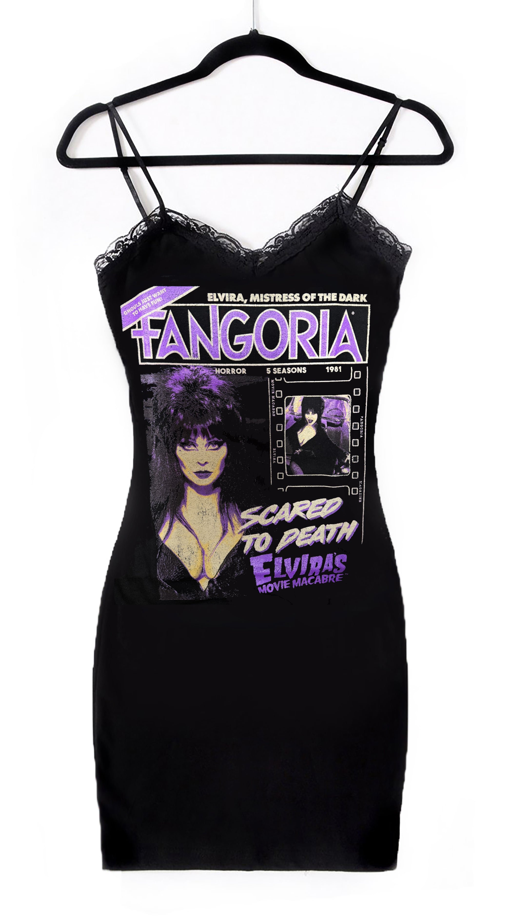 Elvira x Fangoria Magazine Cover Lace Strap Dress