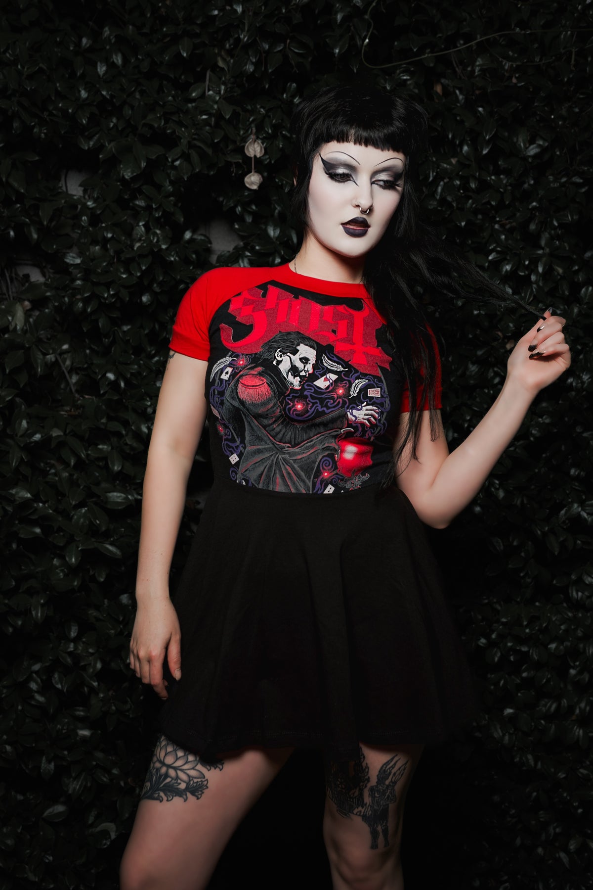 Ghost (Red Sleeves) Baby Doll Dress