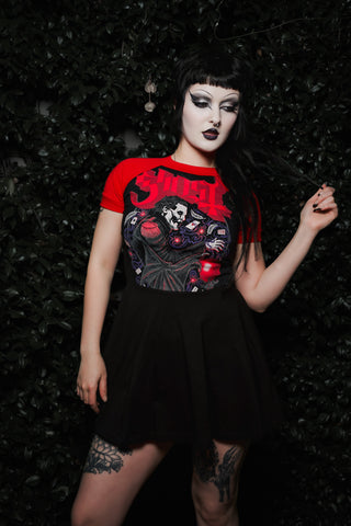 Ghost (Red Sleeves) Baby Doll Dress