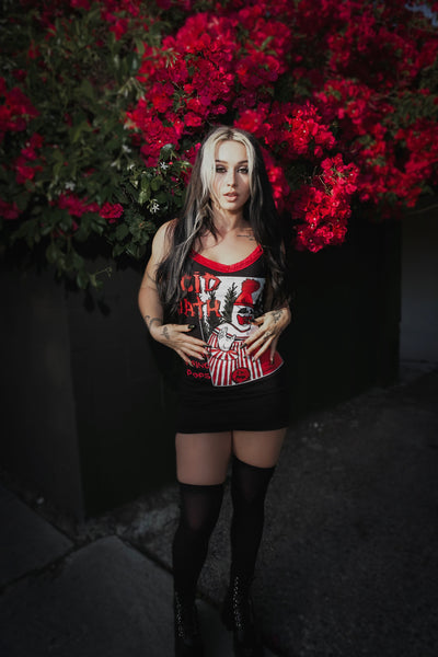 ACID BATH Red Lace Strap Dress