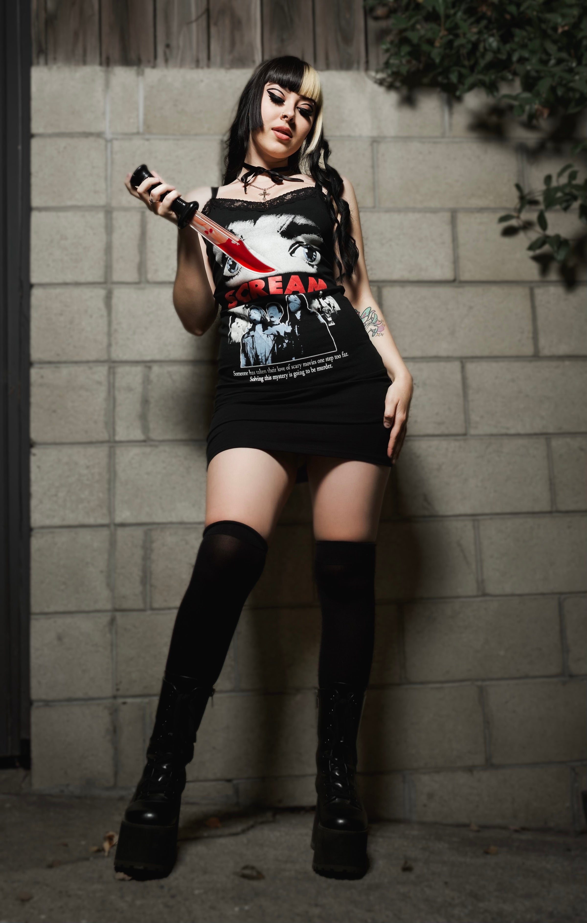 Scream Lace Strap Dress