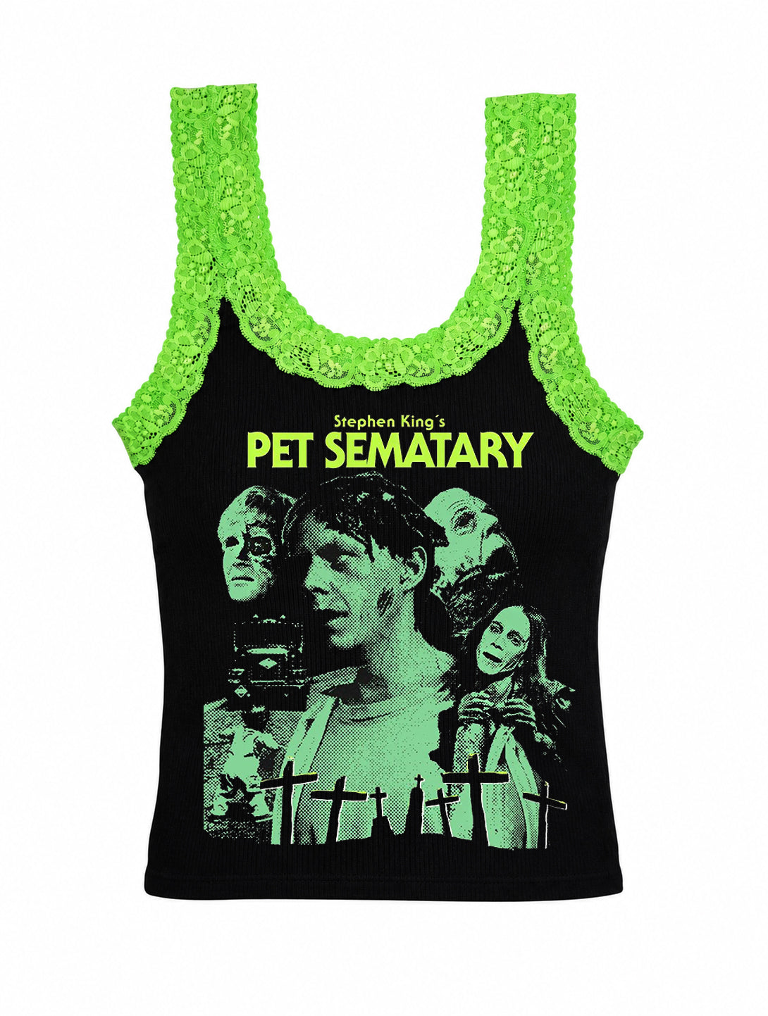 Pet Sematary Lace Ribbed Tank (3 day release)