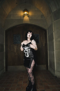 Bauhaus Mini Slip Dress (Cross)