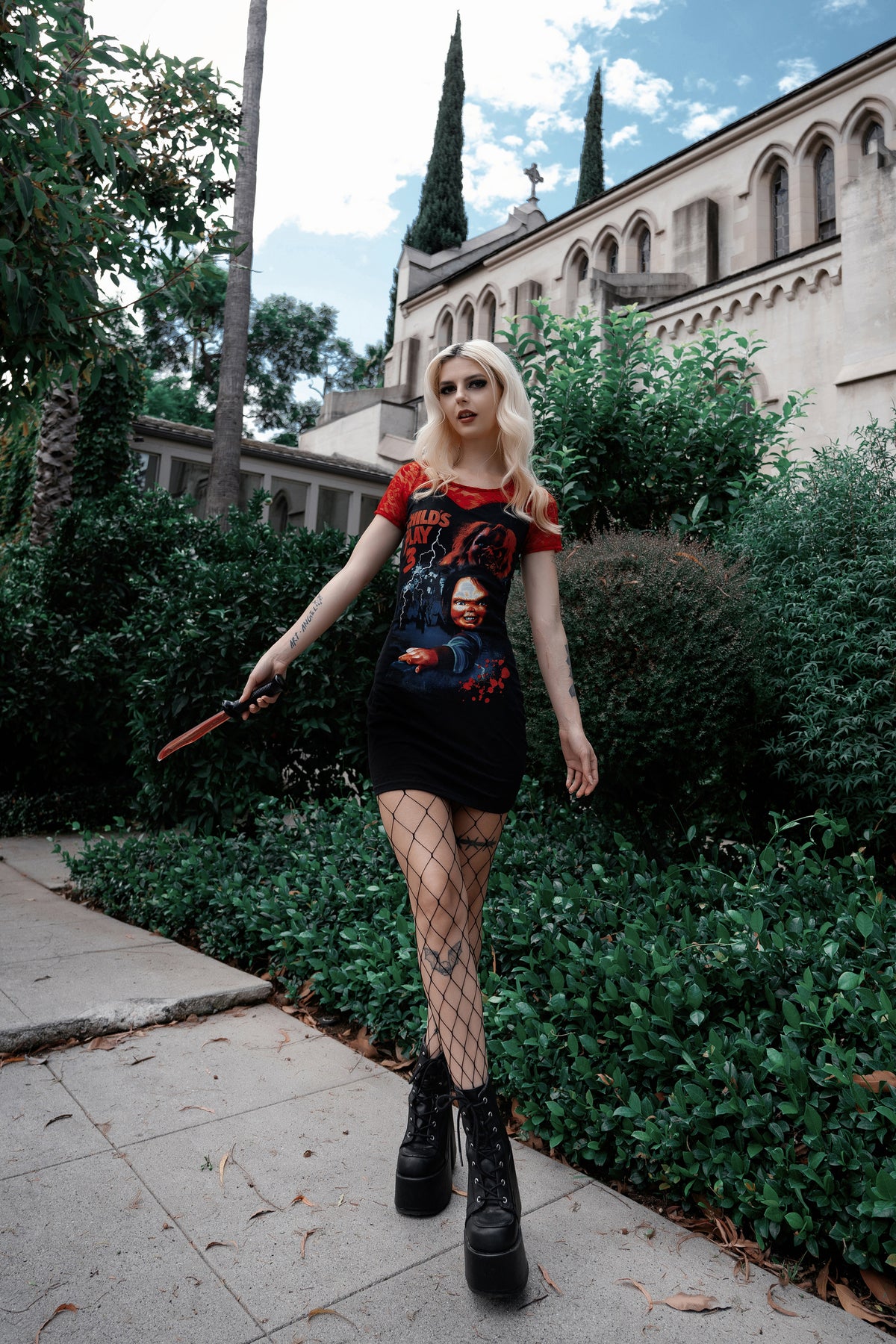Chucky Red Lace Dress
