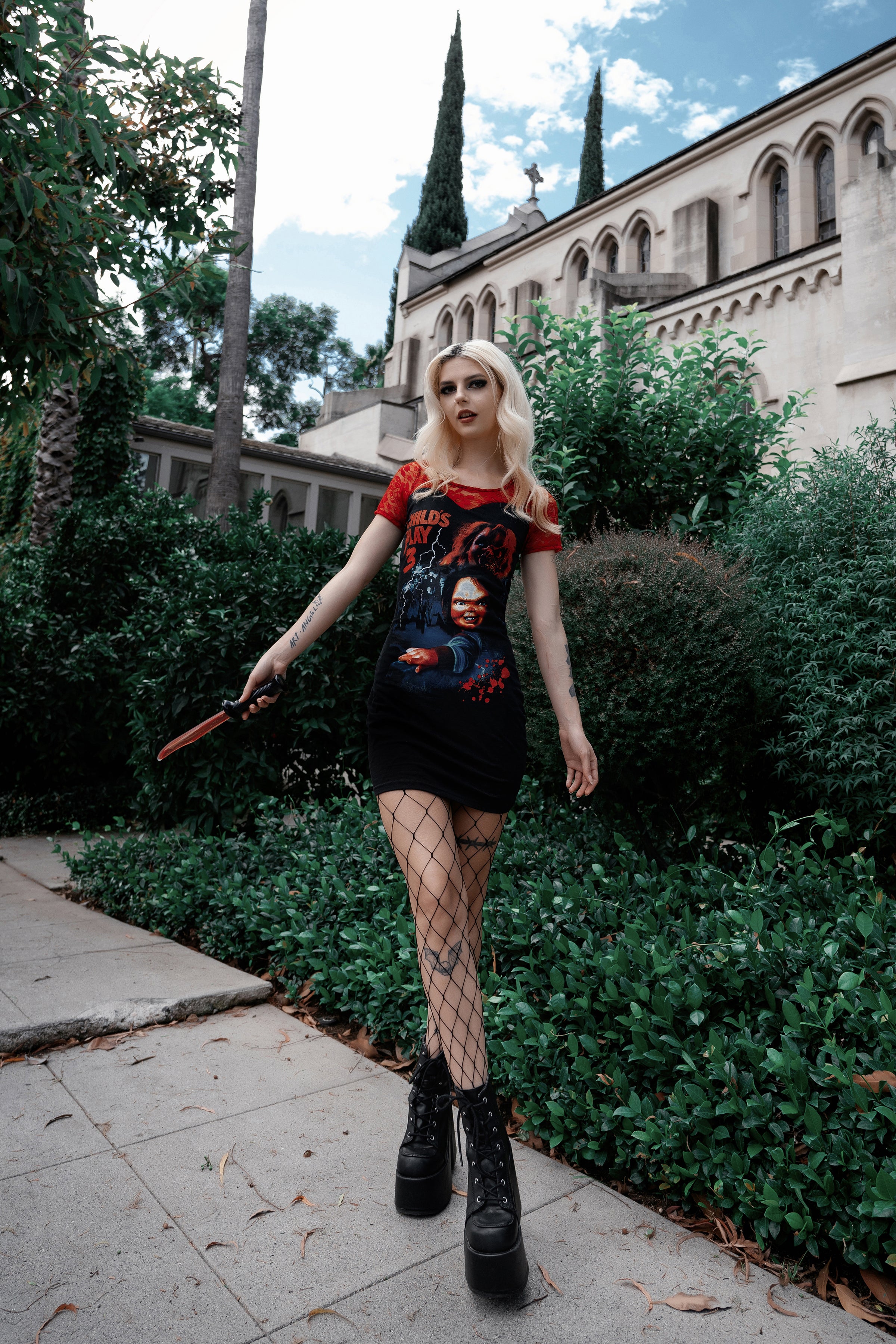 Chucky Red Lace Dress