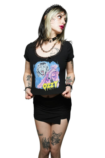 Ozzy Scoop Neck Lace Tee  (Limited edition)