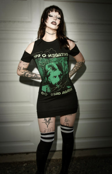 Type O' Negative Shoulder-Cut Dress