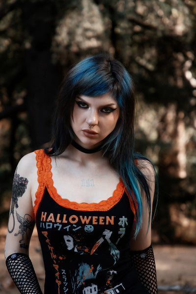 Halloween Lace Ribbed Tank (Limited edition)