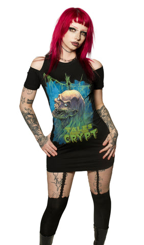 Tales from the Crypt Shoulder-Cut Dress