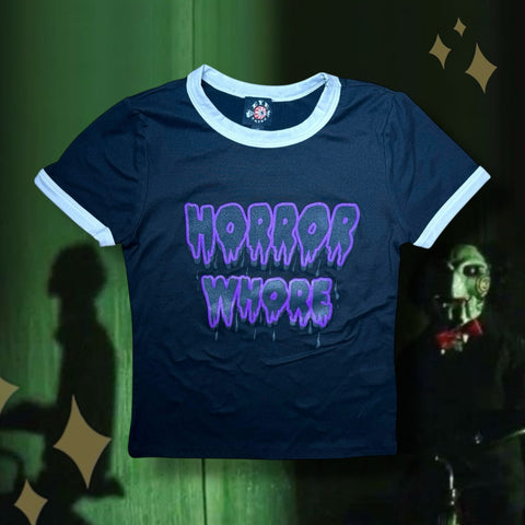 Horror Whore Ringer Tee (Black)