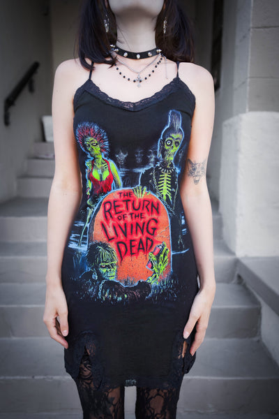 Return of the Living Dead Slit Lace Dress