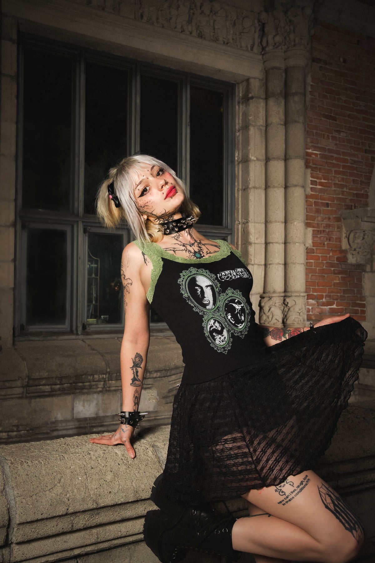 Lace Flare Skort