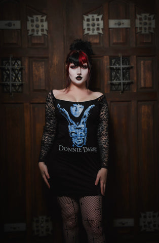 Donnie Darko Off- Shoulder Lace Dress
