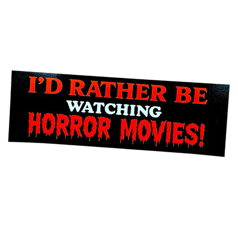 Horror movies bumper STICKER